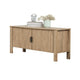 Hay TV Media Console | 47" | 2 Doors w Adjustable Shelves | Beige