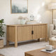 Hay TV Media Console | 47" | 2 Doors w Adjustable Shelves | Beige