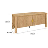 Hay TV Media Console | 47" | 2 Doors w Adjustable Shelves | Beige