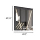 Semy Dresser Mirror | 40" Lighted Gray Marble Frame | Low Distortion
