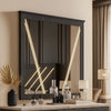 Semy Dresser Mirror | 40" Lighted Gray Marble Frame | Low Distortion