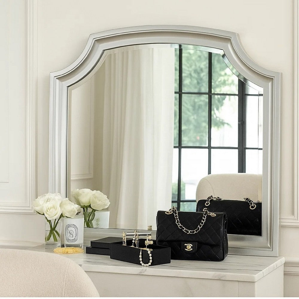 Felix Dresser Mirror | 30" | Low Distortion Glass | Matte Silver Pine