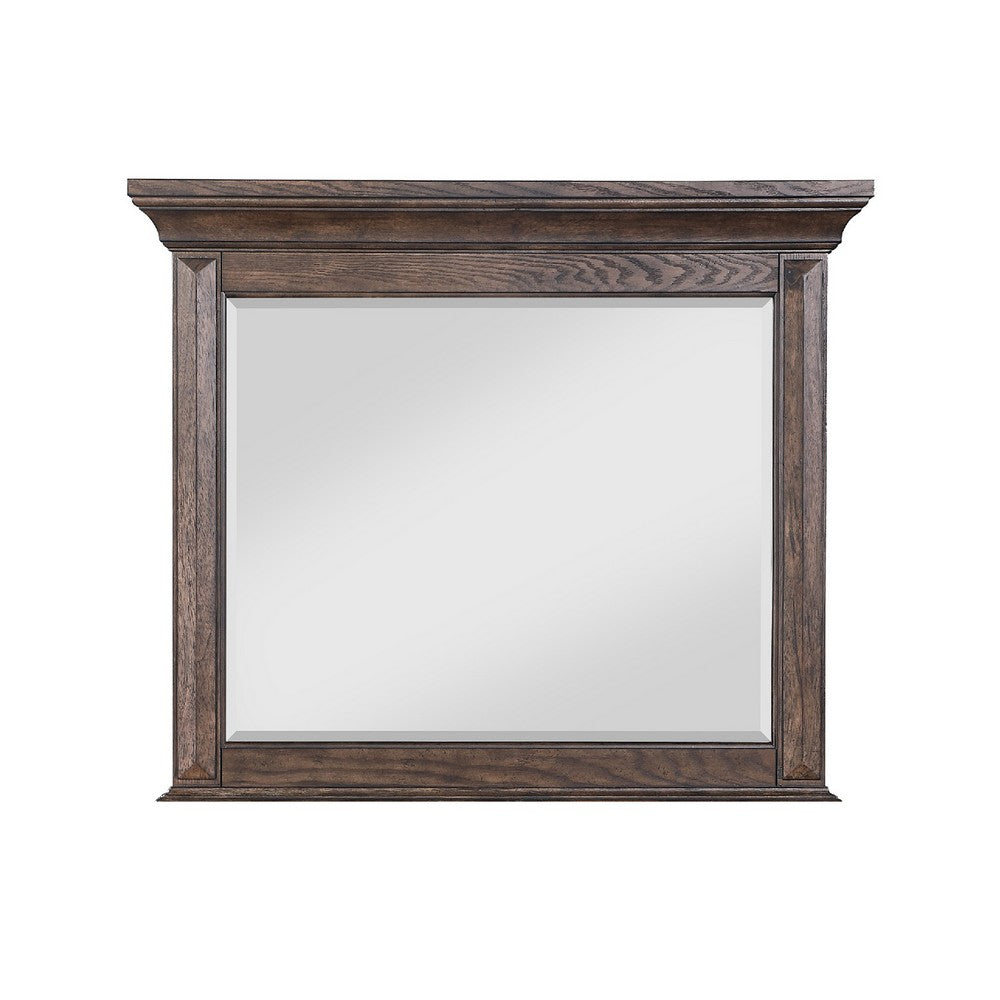 Vesy Dresser Mirror | 48" | Low Distortion Glass | Walnut Brown Wood