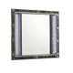 Ren Dresser Mirror | 45" | Crushed Crystal Look Black Laminate | LED