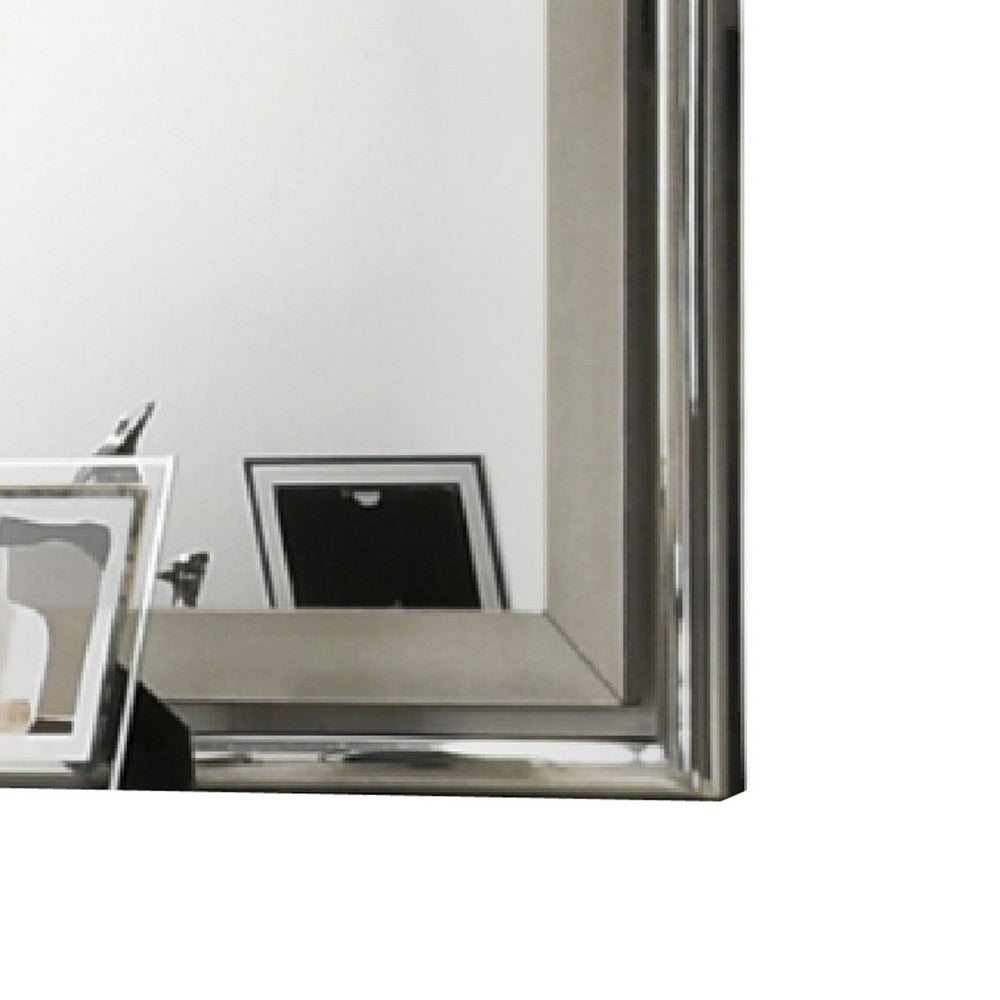 Levy Dresser Mirror | 40" | Light Gray Wood Frame | Low Distortion