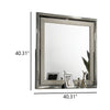 Levy Dresser Mirror | 40" | Light Gray Wood Frame | Low Distortion