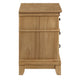 Seny Nightstand | 2 Drawers w Black Handles & 1 Knob | Honey Brown