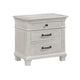 Avy Nightstand | 3 Drawers w Black Handles & 1 Knob | Mist Gray
