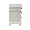 Avy Nightstand | 3 Drawers w Black Handles & 1 Knob | Mist Gray
