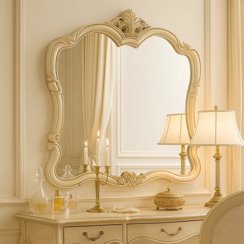 Kerra Dresser Mirror | 47" | Low Distortion Glass | Champagne Silver