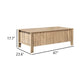 Hay Coffee Table | 47" Rectangular Top | 2 Reeded Drawers | Beige