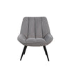 Rea Accent Chair | Tufted Back w Wrap Around Arms | Gray Velvet