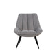 Rea Accent Chair | Tufted Back w Wrap Around Arms | Gray Velvet
