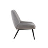 Rea Accent Chair | Tufted Back w Wrap Around Arms | Gray Velvet