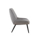 Rea Accent Chair | Tufted Back w Wrap Around Arms | Gray Velvet