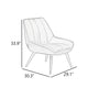 Rea Accent Chair | Tufted Back w Wrap Around Arms | Gray Velvet