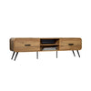 Wea TV Media Console | 71" | 2 Drawers w Open Shelves | Oak Brown