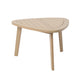 Outdoor Side End Table | 28" Slatted Triangle Top | Natural Brown