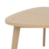 Outdoor Side End Table | 28" Slatted Triangle Top | Natural Brown