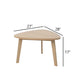 Outdoor Side End Table | 28" Slatted Triangle Top | Natural Brown