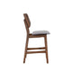 Scar Counter Height Chair Set of 2 | Light Gray Cushion | Walnut Brown