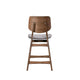 Scar Counter Height Chair Set of 2 | Light Gray Cushion | Walnut Brown