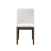 Ony Dining Side Chair Set of 2 | Cream Seat & Back Cushion | Brown