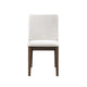 Ony Dining Side Chair Set of 2 | Cream Seat & Back Cushion | Brown