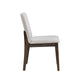 Ony Dining Side Chair Set of 2 | Cream Seat & Back Cushion | Brown