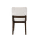 Ony Dining Side Chair Set of 2 | Cream Seat & Back Cushion | Brown