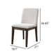 Ony Dining Side Chair Set of 2 | Cream Seat & Back Cushion | Brown