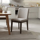 Ony Dining Side Chair Set of 2 | Cream Seat & Back Cushion | Brown