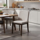 Ony Dining Side Chair Set of 2 | Cream Seat & Back Cushion | Brown