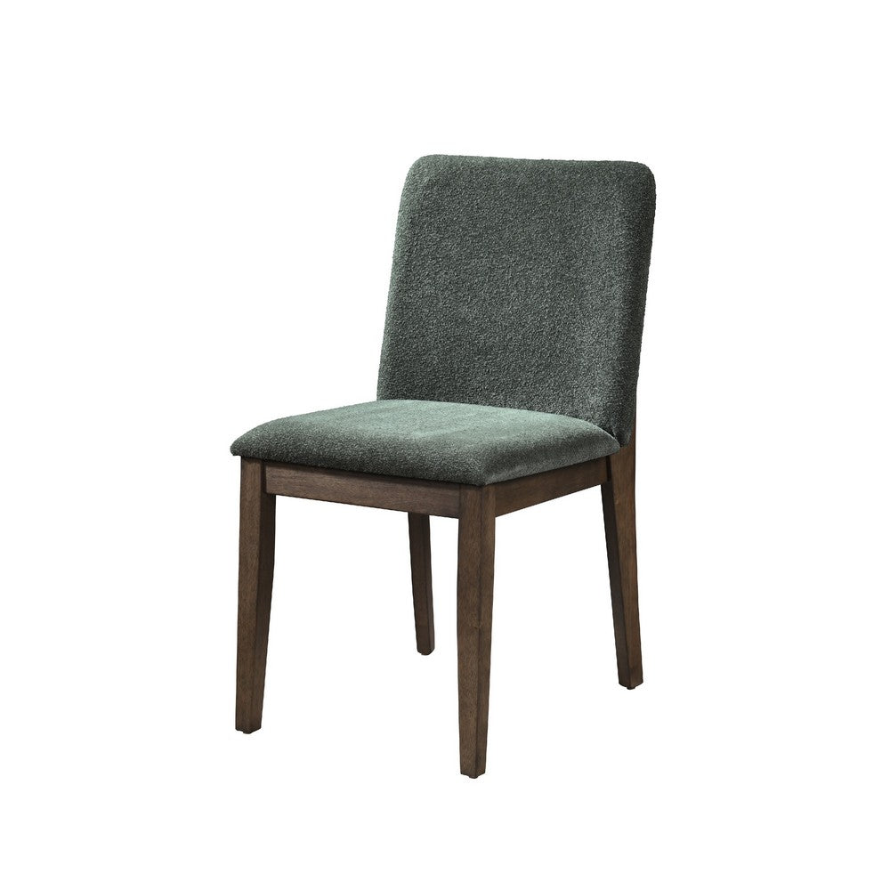 Ony Dining Side Chair Set of 2 | Cream Seat & Back Cushion | Forest Green