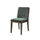 Ony Dining Side Chair Set of 2 | Cream Seat & Back Cushion | Forest Green