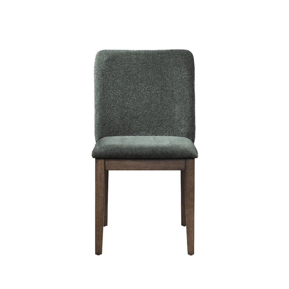 Ony Dining Side Chair Set of 2 | Cream Seat & Back Cushion | Forest Green