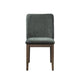 Ony Dining Side Chair Set of 2 | Cream Seat & Back Cushion | Forest Green
