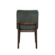Ony Dining Side Chair Set of 2 | Cream Seat & Back Cushion | Forest Green