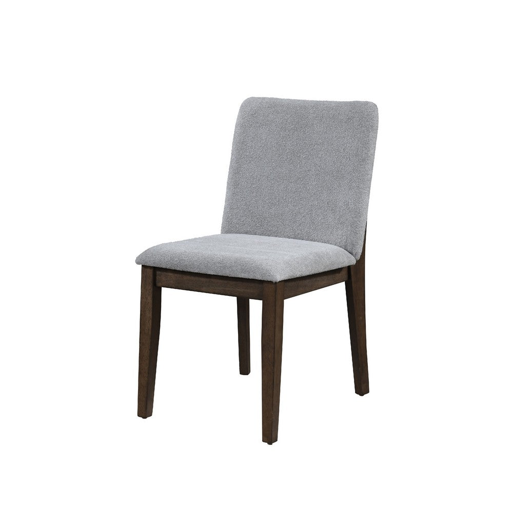 Ony Dining Side Chair Set of 2 | Seat & Back Cushion | Stone Gray | Black