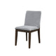 Ony Dining Side Chair Set of 2 | Seat & Back Cushion | Stone Gray | Black