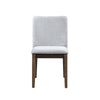 Ony Dining Side Chair Set of 2 | Seat & Back Cushion | Stone Gray | Black