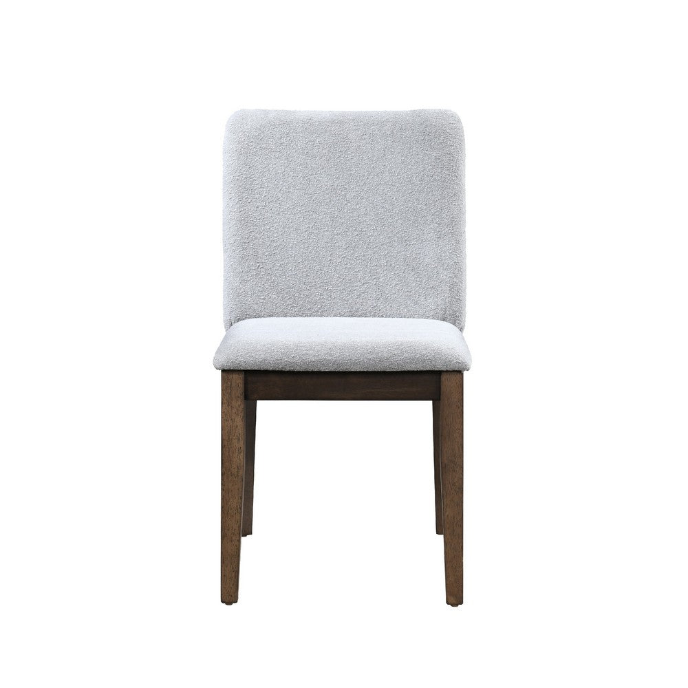 Ony Dining Side Chair Set of 2 | Seat & Back Cushion | Stone Gray | Black