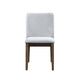 Ony Dining Side Chair Set of 2 | Seat & Back Cushion | Stone Gray | Black