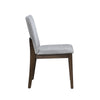 Ony Dining Side Chair Set of 2 | Seat & Back Cushion | Stone Gray | Black