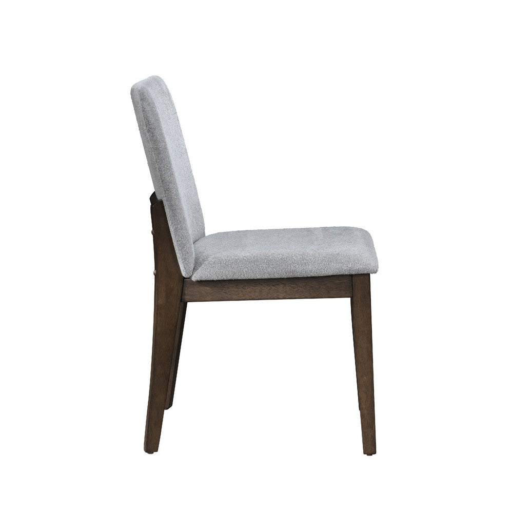 Ony Dining Side Chair Set of 2 | Seat & Back Cushion | Stone Gray | Black