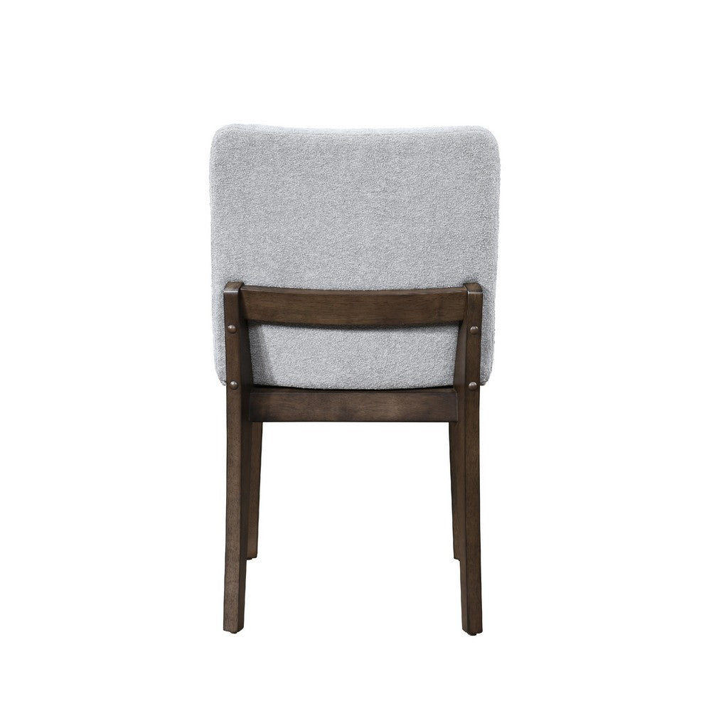 Ony Dining Side Chair Set of 2 | Seat & Back Cushion | Stone Gray | Black