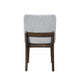 Ony Dining Side Chair Set of 2 | Seat & Back Cushion | Stone Gray | Black