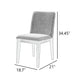 Ony Dining Side Chair Set of 2 | Seat & Back Cushion | Stone Gray | Black