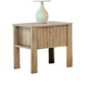 Modern Side End Table | 1 Drawer | Natural Oak Brown | 22x16" Top