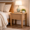 Modern Side End Table | 1 Drawer | Natural Oak Brown | 22x16" Top